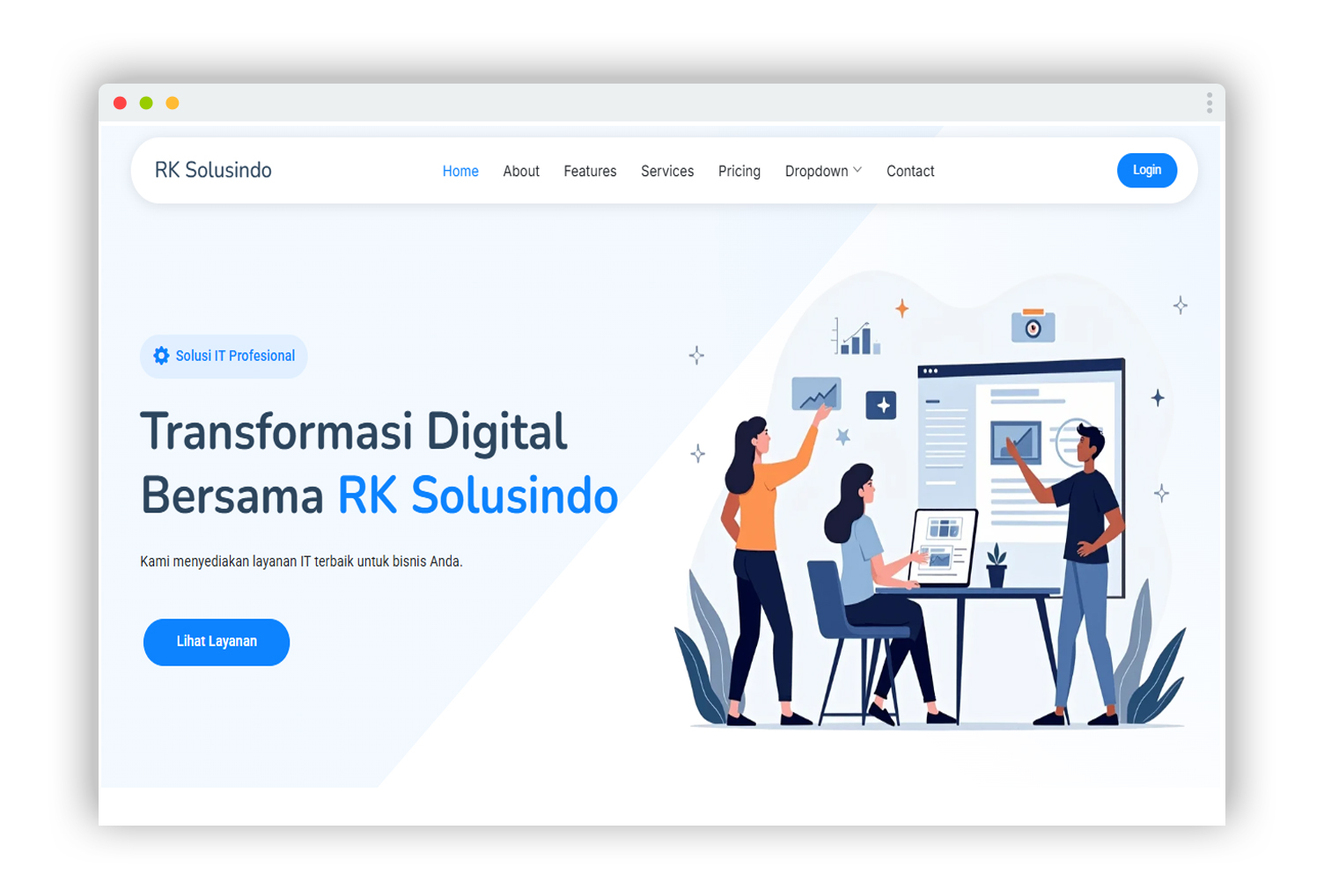 Website Company Profile Transformasi Digital Bersama RK Solusindo